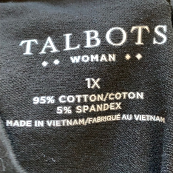 Talbots mock turtleneck stretchy all black VGUC - Picture 4 of 6